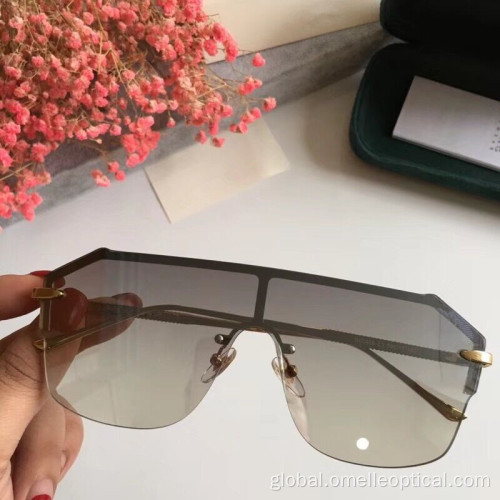 Rimless Sunglasses 2018 Goggle Reflective Rimless Sunglasses for Ladies Supplier